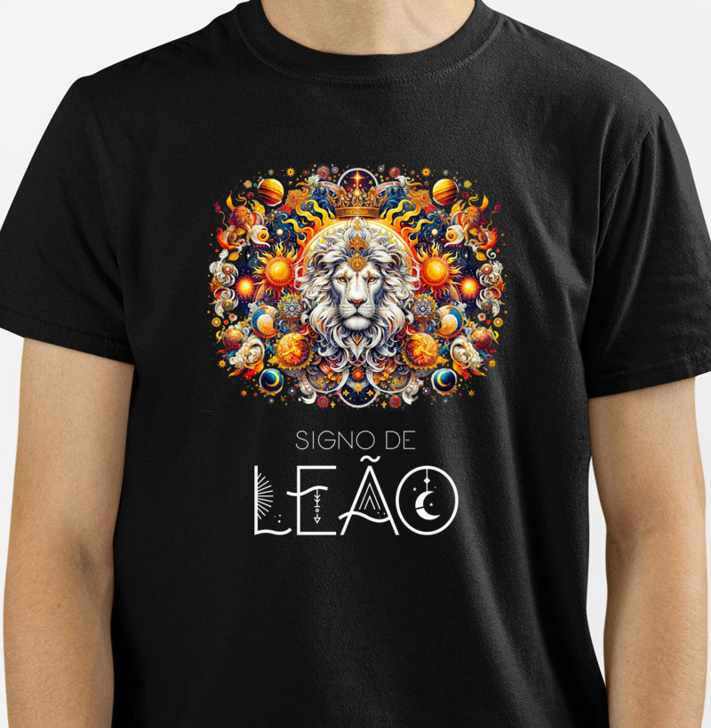 Camiseta Sua Vibe - Leão: Majestade Cósmica
